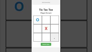 Tic Tac Toe – Built with HTML, CSS & JavaScript! #FrontendProjects #WebDevelopment #ResponsiveDesign