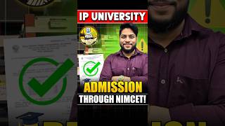 IP University MCA Admission Through NIMCET | Complete Guide😍#shorts #ipuniversity