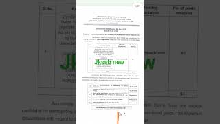 61 new post #jkssbjobs #jkssb #jkssbnewupdate