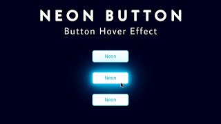 Neon button Hover | HTML & CSS  | Pranjul tutorials