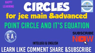 #mathsganga #jee2025 #circle POINT CIRCLE AND ITS EQUATION :: Lecture 6A