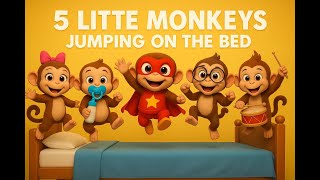 Five Little Monkeys Jumping on the Bed | Classic Nursery Rhymes | Kids songs | Sing a long| Mimi Mo