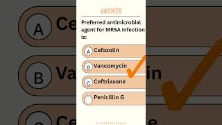 GPAT MCQ: Antimicrobial Agent for MRSA Infection #gpat #mpharm #pharmacy