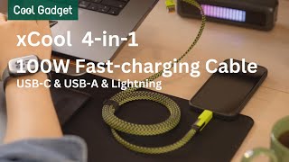 xCool 4-in-1 100W USB-C Cable for all your devices ( Android/iPhone/iPad/Mac)