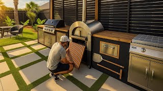 One MAN builds a MODULAR outdoor KITCHEN!