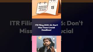 ITR Filing Last Date 2025-26 | Income Tax Return Filing 2025-26 Last Date
