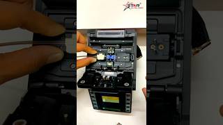 How to splice 12core on ribbon fusion splicer.  #FFS12000 #Splicing #FiberOptics #telecom #asmr #yt
