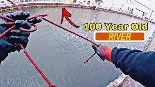 Magnet fishing for treasure