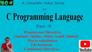 C Programming Language Part 9 in Hindi | Preprocessor Directives | Macro substitution | PremnArya