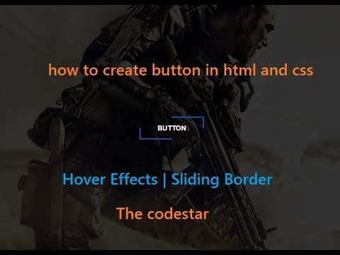 how to create button in  html and css - Hover Effects | Sliding Border