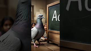 Pigeon enter into school interesting story #ai video #aistory#viral#shorts#public