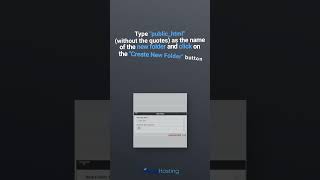 Creating public_html folder in cPanel |Explained!