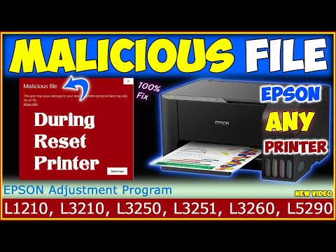 Malicious File || During Reset Epson Printer #resetprinter