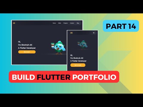[Part 14] Flutter Web Tutorial - Build Portfolio Website in Flutter #flutterweb