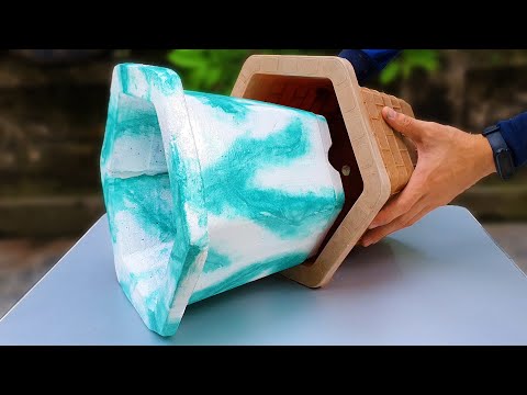 Cast Unique Cement Pots and Spectacular From Plastic Pot Mold - Creative And Simple