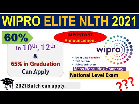 Wipro Elite NLTH 2021 Exam Date | Exam Pattern | Wipro Placement Drive | Wipro NLTH Info