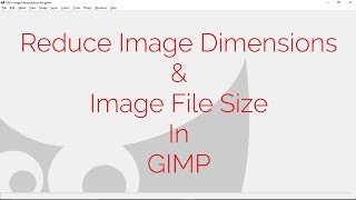 Reduce Image File Size | Reduce Image Dimensions Using GIMP