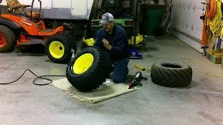 Mounting Tires on the John Deere 445 with the Bead Bazooka