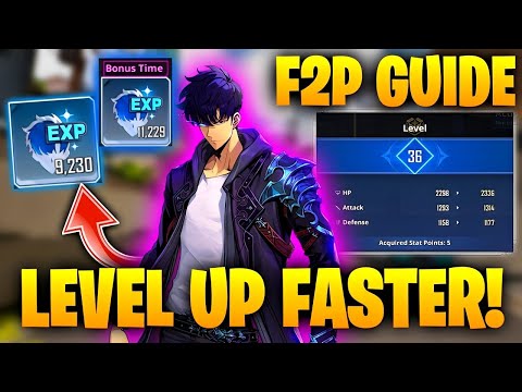 HOW TO LEVEL UP FAST IN SOLO LEVELING ARISE !! (F2P GUIDE)