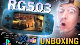 ANBERNIC RG503 CHEGOU! UNBOXING + GAMEPLAY (PSP, N64, DreamCast e mais!)