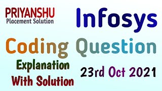 Infosys Coding Question asked in Day-1 | Infosys Programming Questions | Questions asked in Infosys