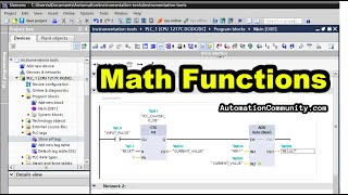 Siemens Tia Portal - Math Functions - ADD, SUB, MUL, DIV - PLC Training