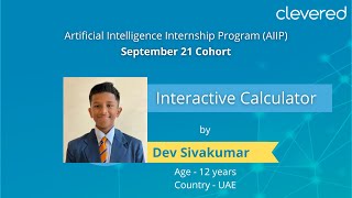 Interactive calculator by Dev Sivakumar | AIIP September 2021 cohort | Clevered