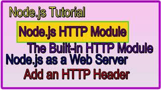 HTTP Module in Node JS in Hindi |