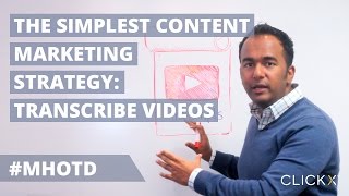 The Simplest Content Marketing Strategy: Transcribe Videos | Marketing Hack of the Day by Solomon T.