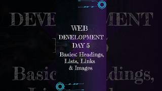 ⚡Day 5: 4 Essential HTML Tags for  Web Development! #shorts #html #webdev #viralshort