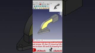 FreeCad 3D Drawing Exercise 162 #tech #techasmr #technology #asmr #asmrvideo #2ddrawing #3ddrawing