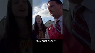 Woman Attacks Pro-Life Banner