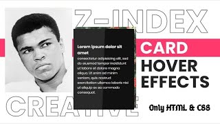 CSS Card Hover Effects | Html & CSS (Muhammed Ali) #muhammadali #cardhover #html #css