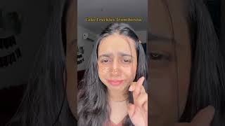 It’s kinda looking cute|#ytshorts #henna #fakefreckles #freckles #makeup #relatemuch #viralvideo #yt