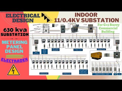 11/0.4kv Indoor Substation | ইনডোর সাবস্টেশনের সিঙ্গেল লাইন ডায়াগ্রাম #sld #engineering #electradex
