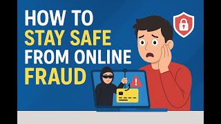 How to stay safe from online fraud #onlinefrauds #cybersecurity #cybercrimeawareness #cybersafeindia