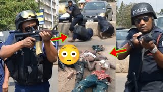 One Officer Cr!tically Injur£d, 2 Arm£d R0bbers Sh0t De@d As Ghana Police Cl@shes With Arm£d R0bbers
