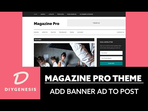 Magazine Pro Theme StudioPress 2020 - How to Add Banner Ad To Post Tutorial