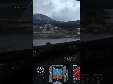 Landing at Tivat  in a windy day #shorts