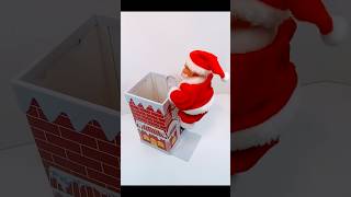 Cute Climbing Santa on Ladder!  #shorts #trending #Christmas #cute #present #santa #funny