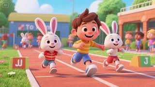 Bunny Races JJ to Recess 🐰🏃‍♂️ | School Adventure Song for Kids | Nursery Rhymes & Playtime Songs