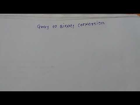 Gray to Binary conversion