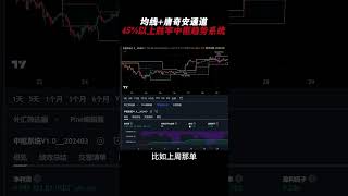 均线+唐奇安通道，45%以上胜率中枢趋势系统 #投資 #高頻交易 #量化交易#策略
