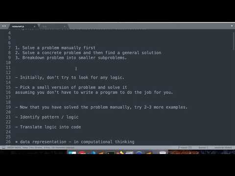 Problem Solving Track - Strategies - Solve the problem manually. Be the computer - Part 2
