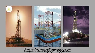 Petroleum offshore drilling rig platforms
