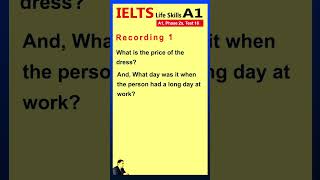IELTS Life Skills A1 Listening Test  🇬🇧