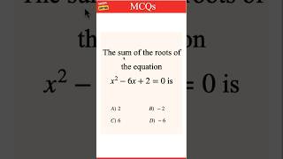 Finding sum of roots of a quadratic equation short trick #shorts #trending #viral