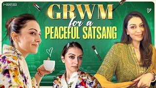 Ready for Divine Vibes?🙏 GRWM for Satsang 😇|| Hansika Motwani