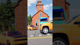 Suv And Ven vs Speed Bumps #shortvideo#beamngdrive #simulation #india #truck #speedbump