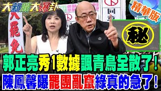 郭正亮"秀1數據"諷青鳥全散了!陳鳳馨曝"罷團亂竄"綠真的急了!【#大新聞大爆卦】精華版3 @大新聞大爆卦HotNewsTalk